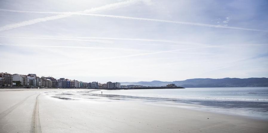 Paseo marítimo de Sanxenxo al atardecer